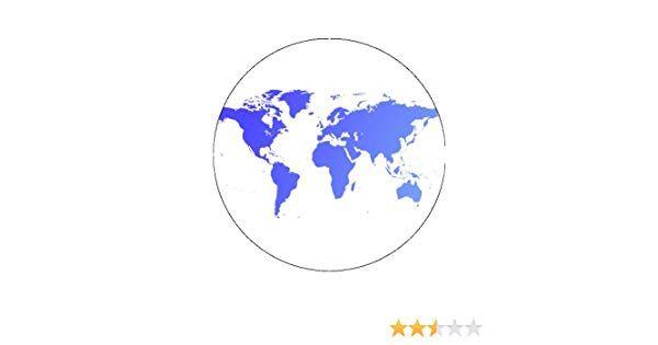 Blue White World Globe Logo - 7.5 World Globe Map Cake Toppers Decorations on Rice Paper: Amazon