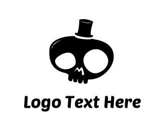 Black Skull Logo - Skeleton Logo Maker