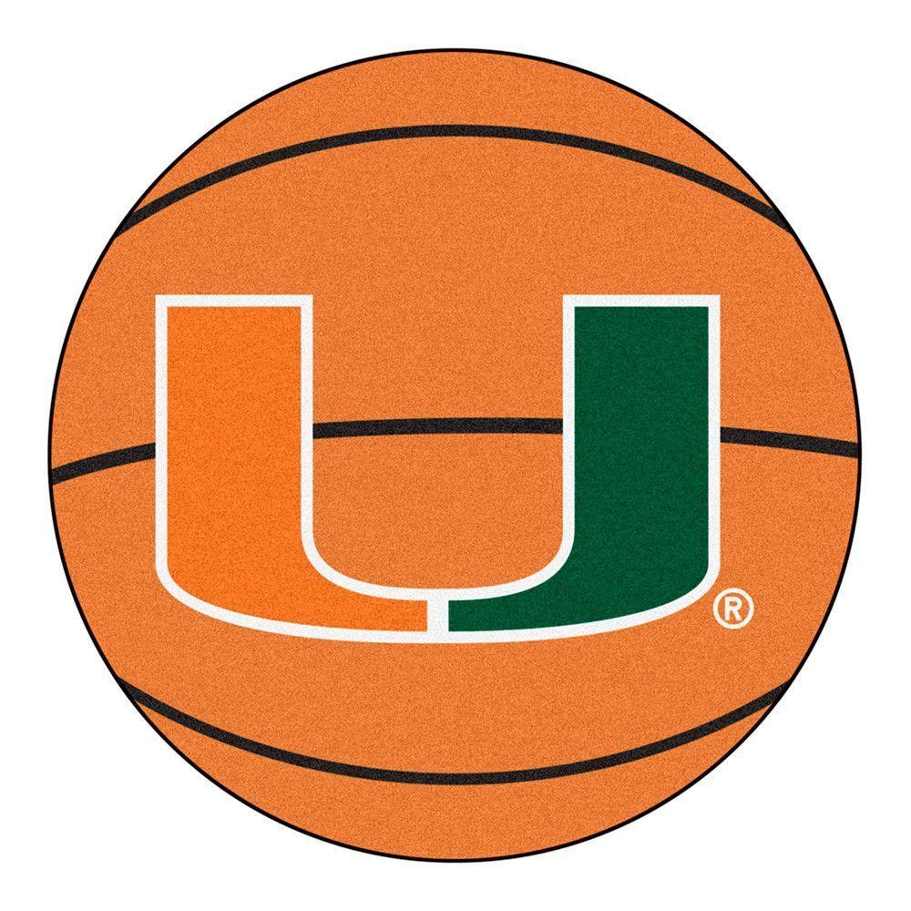U of a Basketball Logo - Miami Hurricanes NCAA Basketball Round Floor Mat (29) U Logo ...