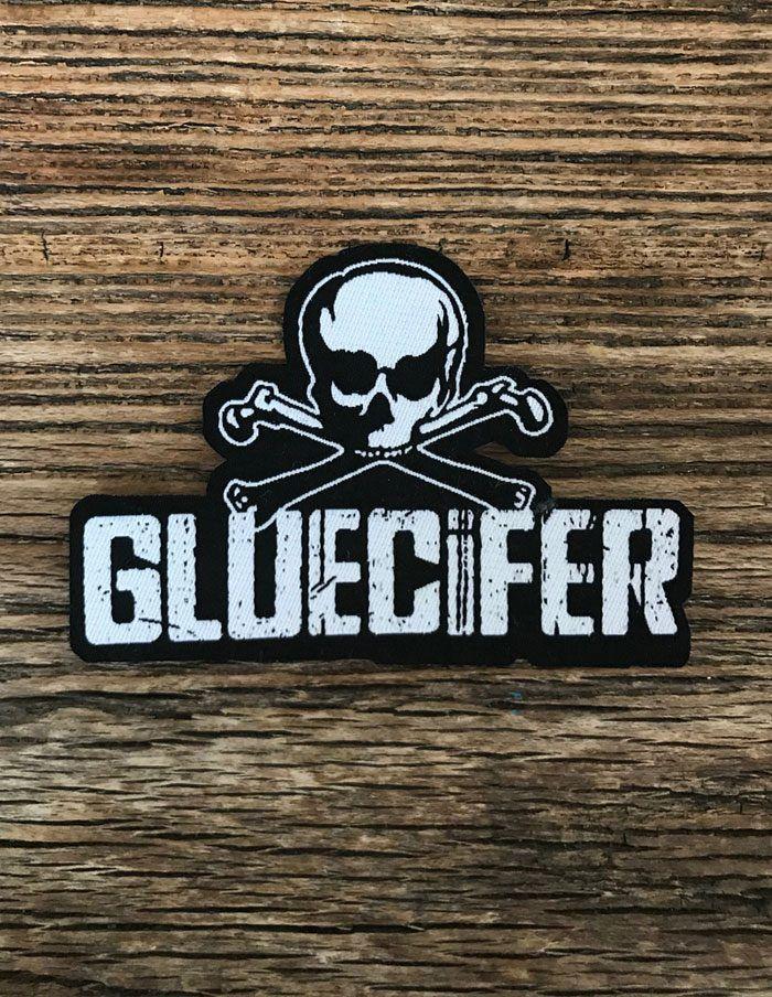 Black Skull Logo - GLUECIFER “Skull Logo” Cut-Out Patch BLACK | Lo-Fi Merchandise ...
