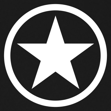White Blue Circle Star Logo - Star and circle Logos