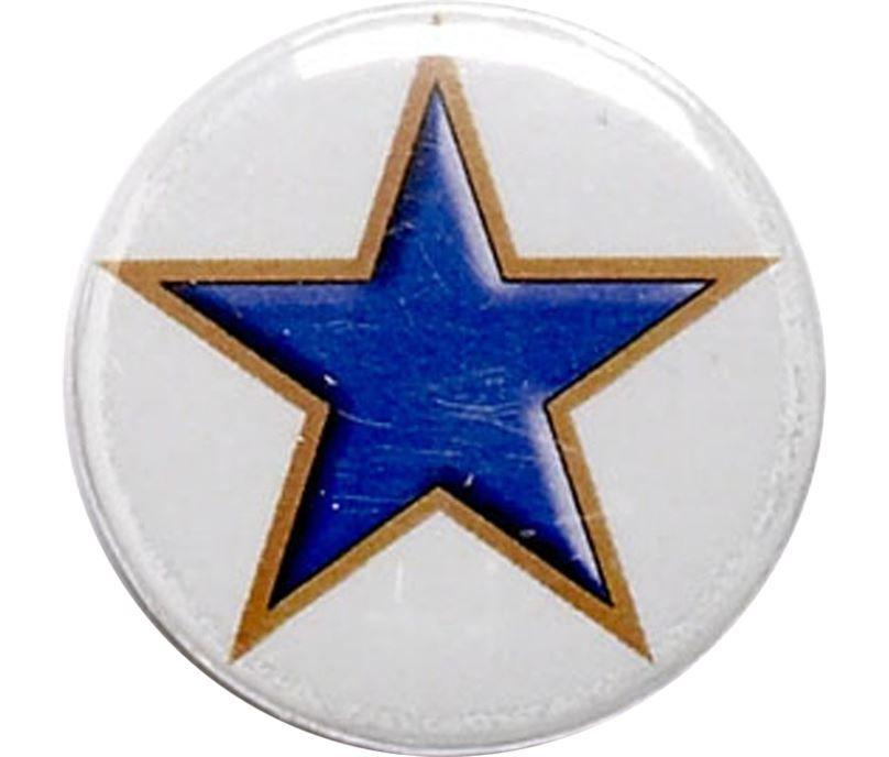 White Blue Circle Star Logo - Blue Star Pin Badge 25mm (1)