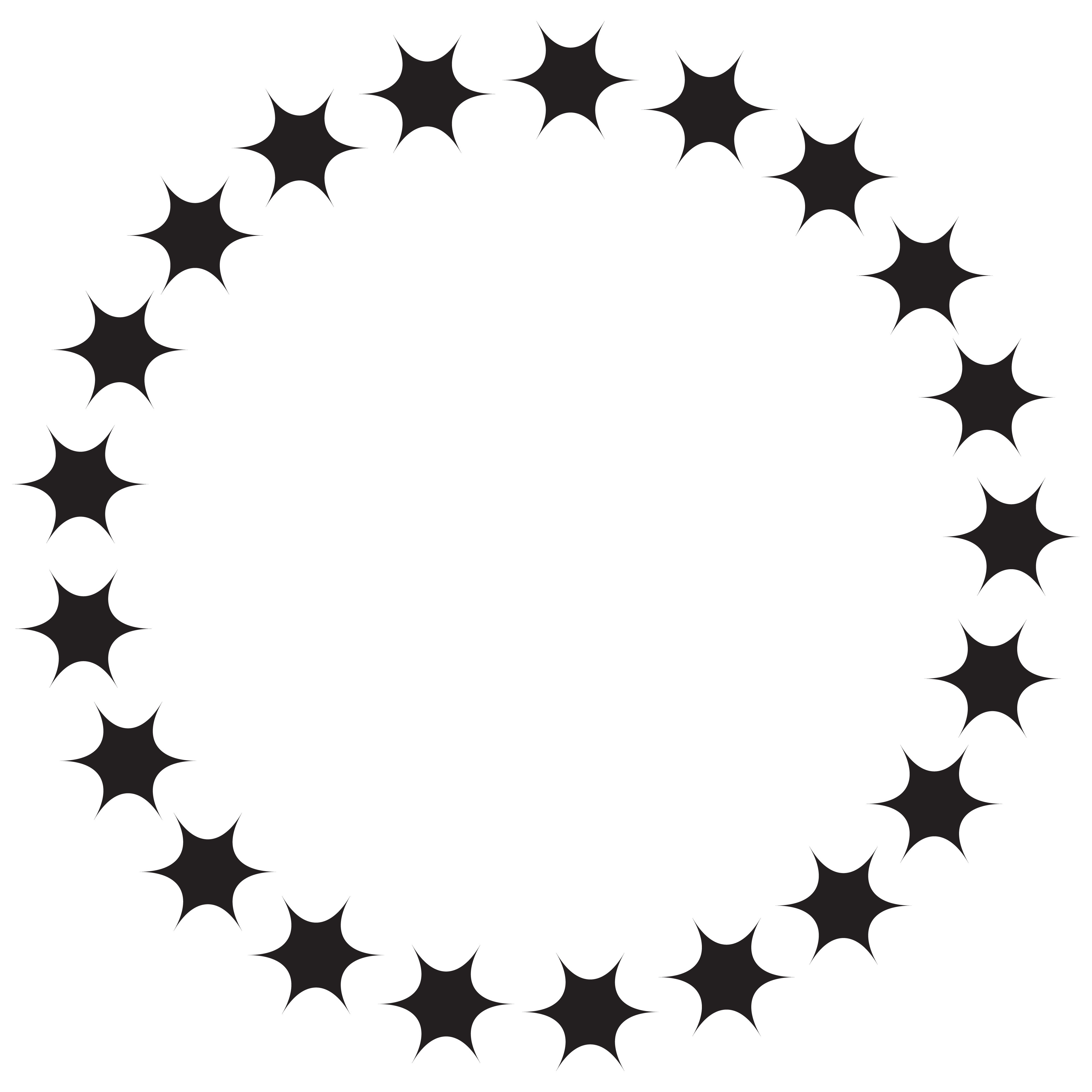 White Blue Circle Star Logo - Star circle vector black and white library