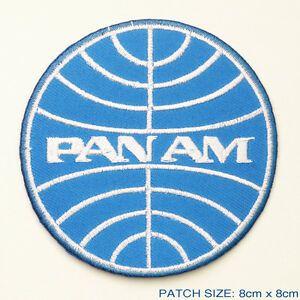 1960'S Company Logo - PAN AM - Classic 1960's Style Airlines Company Logo Embroidered Iron ...