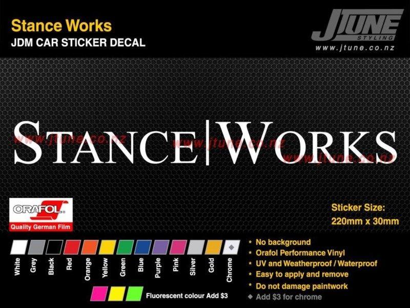 StanceWorks Logo - JDM Sticker / Decal - Stance Works | Trade Me