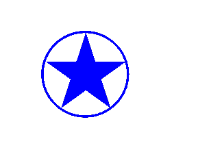 Blue Star in Circle Logo - British shipping companies (G)
