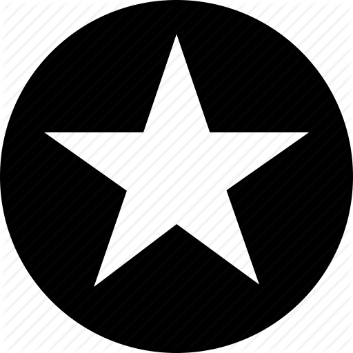 White Blue Circle Star Logo - Circle, star icon