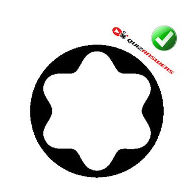 White Blue Circle Star Logo - Black star in circle Logos