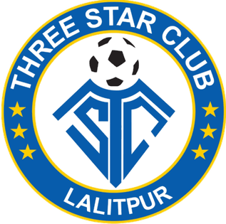 White Blue Circle Star Logo - Three Star Club