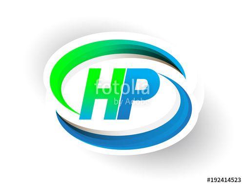 HP Business Logo - initial letter HP logotype company name colored blue and green ...