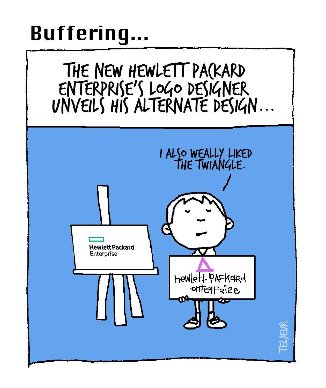 HP Enterprise Logo - Buffering: The artist behind HP's new logo | IT Business