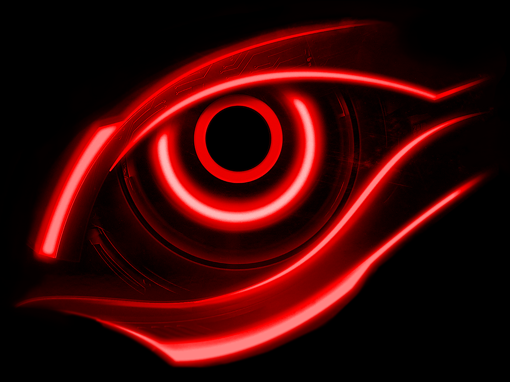 Red Robot Eye Logo - Dreams and Dark Fiction - Dean Clayton Edwards
