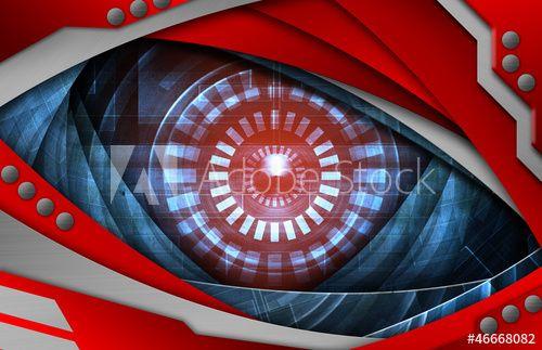 Red Robot Eye Logo - abstract Red robot eye - Buy this stock illustration and explore ...
