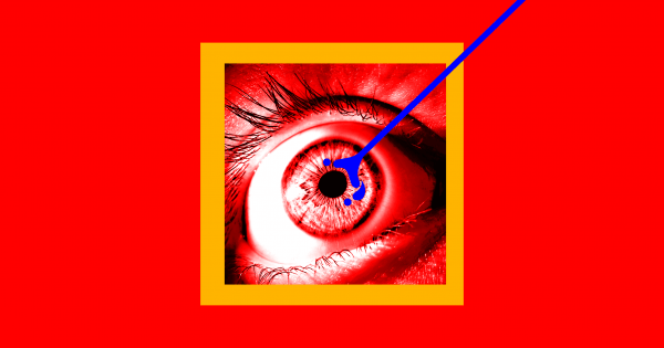 Red Robot Eye Logo - The First Robotic Surgery On A Human Eye