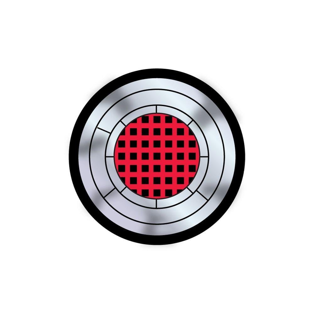 Red Robot Eye Logo - MesmerEyez Halloween Contact Lenses - Robot Eye