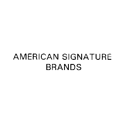 Signature Brands Logo - AMERICAN SIGNATURE BRANDS Trademark Number 76346358