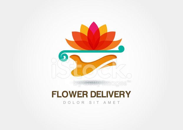 Flower Delivery Logo - Abstract Design Concept for Flower Delivery Vector Logo Stock Vector ...