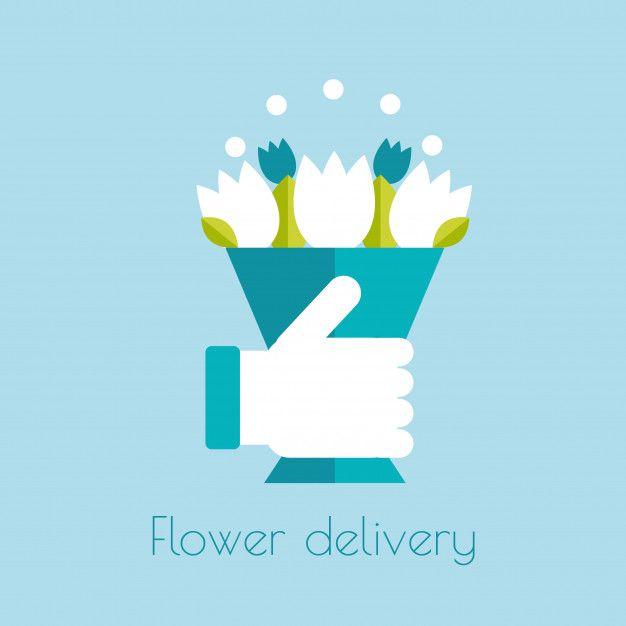 Flower Delivery Logo - Icon flower delivery Vector | Free Download