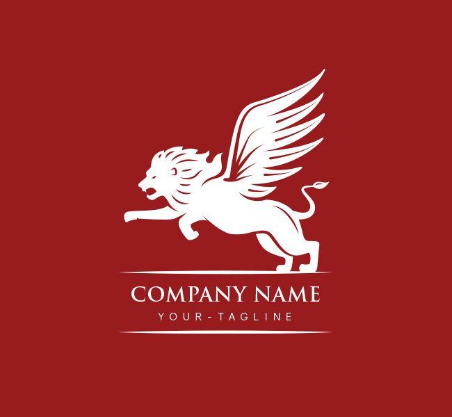Flying Lion Logo - Winged Lion Logo & Business Card Template Design Love