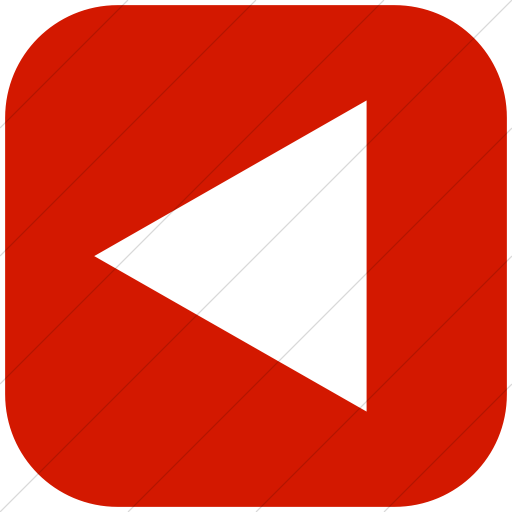 Red Square White Triangle Logo - IconETC Flat rounded square white on red classic arrows triangle