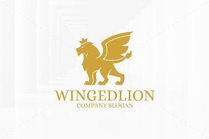 Flying Lion Logo - Animal Logo Set Logo Templates Creative Market