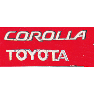 Corolla Logo - Buy LOGO TOYOTA COROLLA car MONOGRAM EMBLEM CHROME as shown in ...