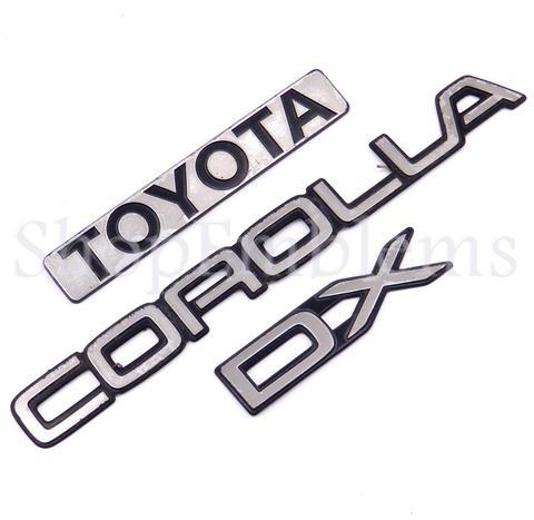 Corolla Logo - 89 90 91 92 TOYOTA COROLLA DX TRUNK EMBLEMS 4DR REAR OEM DECAL