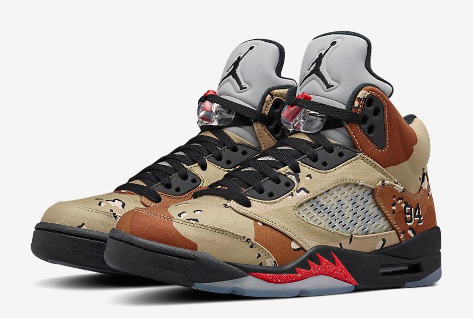 Camo Supreme Jordan Logo - Official Image Of Camo Supreme Jordans Could Mean A Release Is