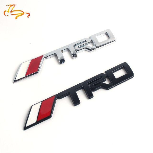 Corolla Logo - Black Silver 3D Car TRD Logo Emblem Badge Sticker Metal Decal