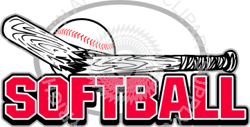 Softball Logo - Softball logo with broken bat