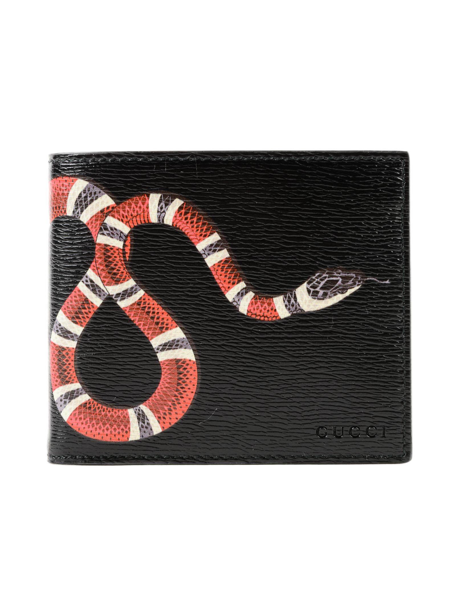 Coral Snake Gucci Logo - Gucci Shangai Calf Coral Snake Wallet 451268/DUR1T - 1058 BLACK ...
