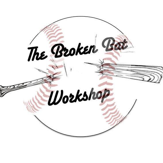 Broken Bat Logo - Custom Woodworking And Sports Themed