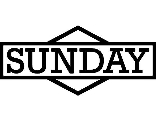 Black and White BMX Logo - Shop Sunday BMX at Dan's Comp