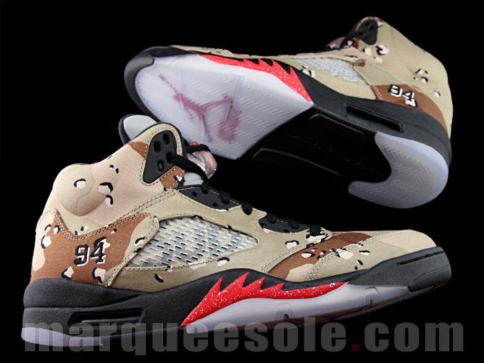 Camo Supreme Jordan Logo - Box Logos Everywhere on Supreme's Air Jordan 5s | Sole Collector