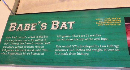 Broken Bat Logo - Description of Babe Ruth's broken bat - Picture of Louisville ...