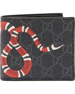 Coral Snake Gucci Logo - New Savings on Gucci - Gg Supreme Snake Print Wallet - Mens - Black ...