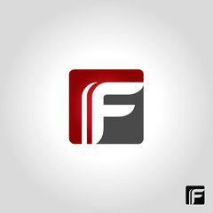 Red F Logo - letter F Logo