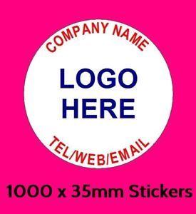 Address Logo - 1000 x Personalised Business Name Stickers Thank You Seals Logo ...