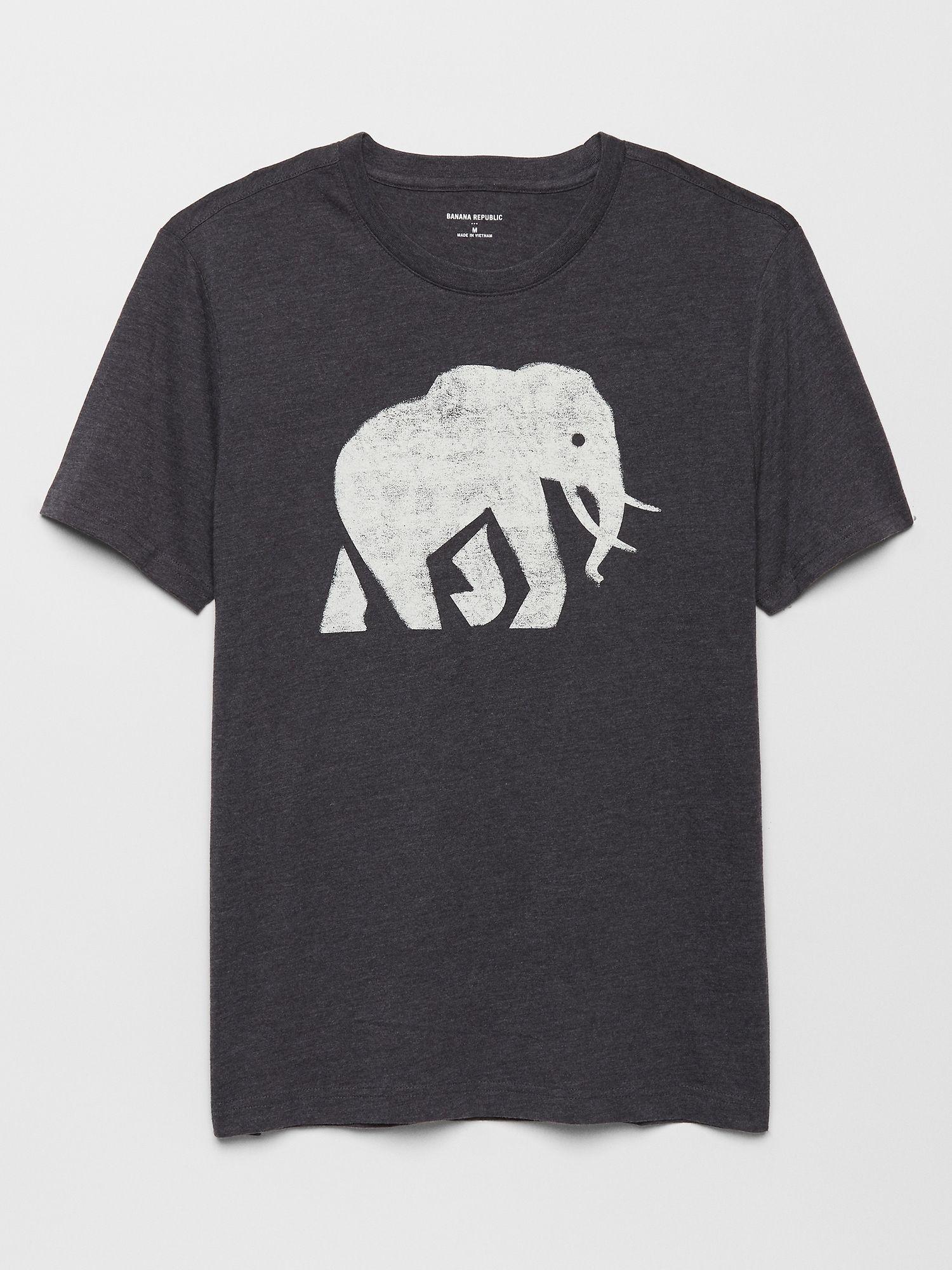 Banana Republic Elephant Logo - Elephant Logo Graphic T Shirt. Banana Republic Factory