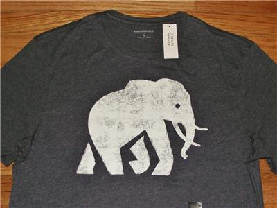 Banana Republic Elephant Logo - NEW NWT Mens Banana Republic Graphic Tee T-Shirt Elephant Logo ...