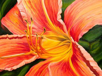 Orange and Yellow Flower Logo - Plants and Flowers – Linda Richter, painter