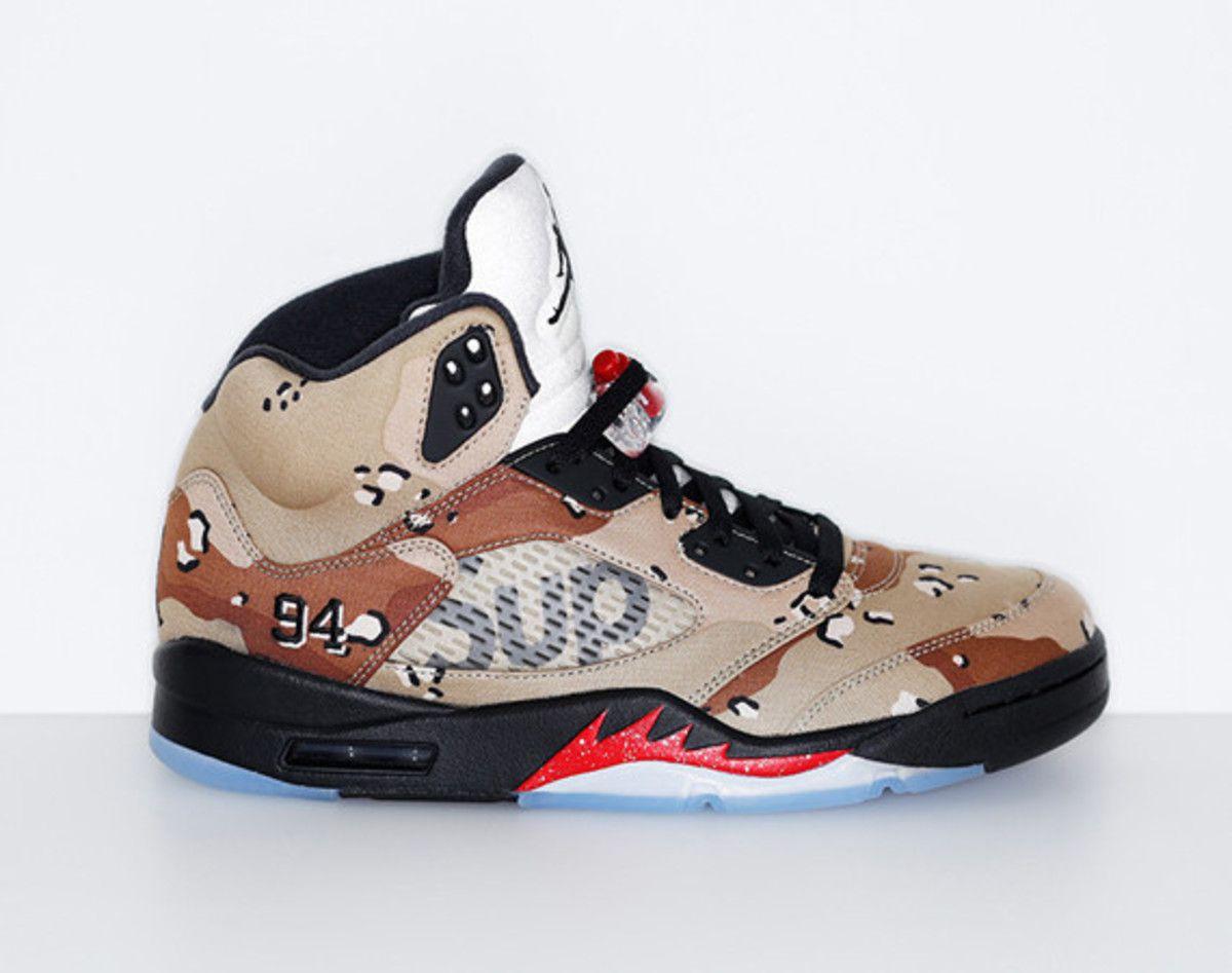 Camo Supreme Jordan Logo - The Supreme x Air Jordan 5 