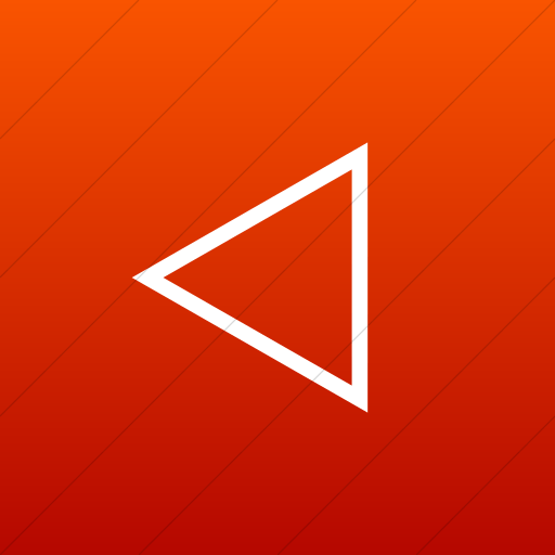 Red Square White Triangle Logo - IconETC Flat square white on red gradient classic arrows triangle