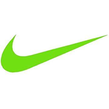 Neon Green Logo - Amazon.com: Nike Swoosh Logo Vinyl Sticker Decal Lime Green 4 Inch ...