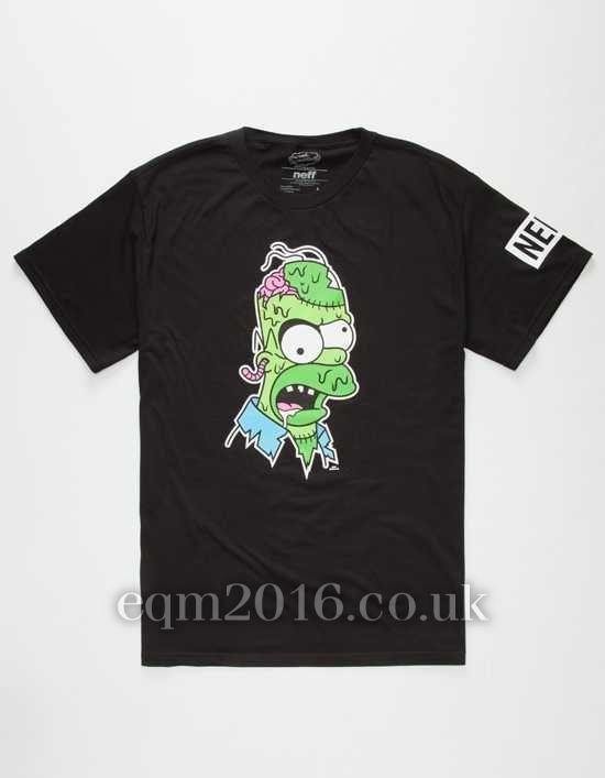 Zombie Neff Logo - Lifestyle Esque T Shirt Black Neff X The Simpsons Zombie Homer T