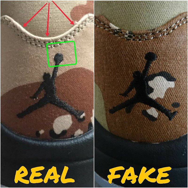 Camo Supreme Jordan Logo - How To Tell If Your 'Camo' Supreme Air Jordan 5s Are Real or Fake