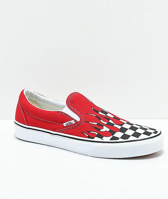 red on red checkered vans
