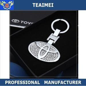 Silver Diamond Car Logo - Metal Key Holder Diamond Car Keychain 3D Different Car Logo for sale ...