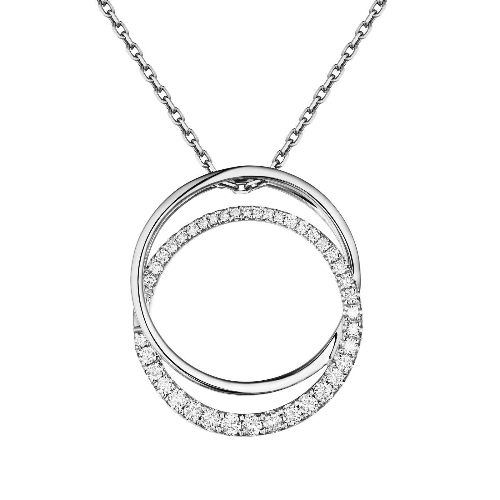Two Linked Black Circle Logo - Shop Prism Jewel 0.34Ct G-H/SI1 Natural Diamond Two Linked Circle ...