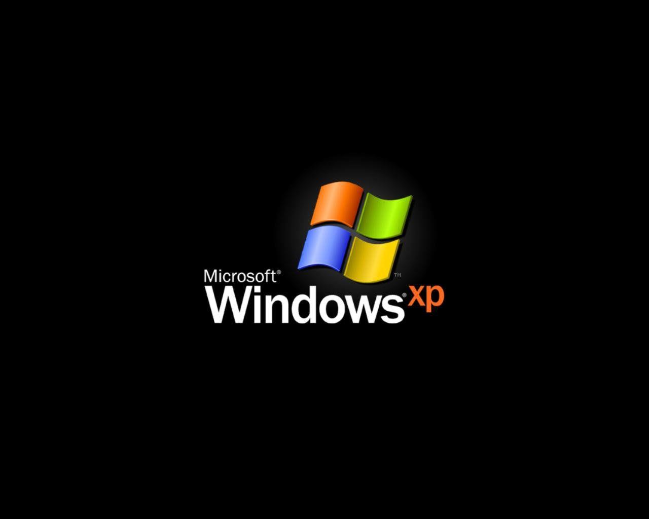 Black Windows Logo - Windows XP Black Centred Logo